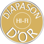 A yellow circle with the words " diapason d ' or hi-fi ".