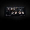Audio equipment back panel with various ports.